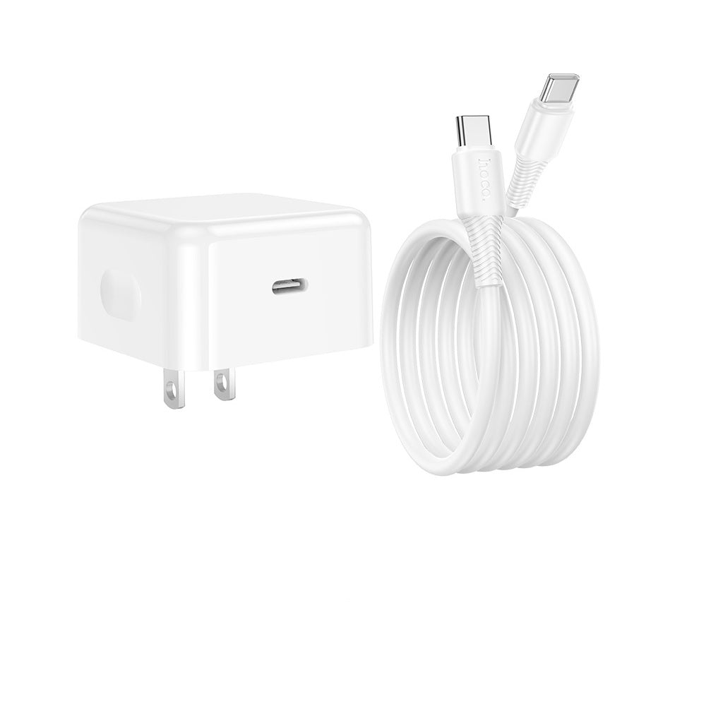 Cargador Cable Hoco C161 Tipo C a C 40W Speed Fast Blanco