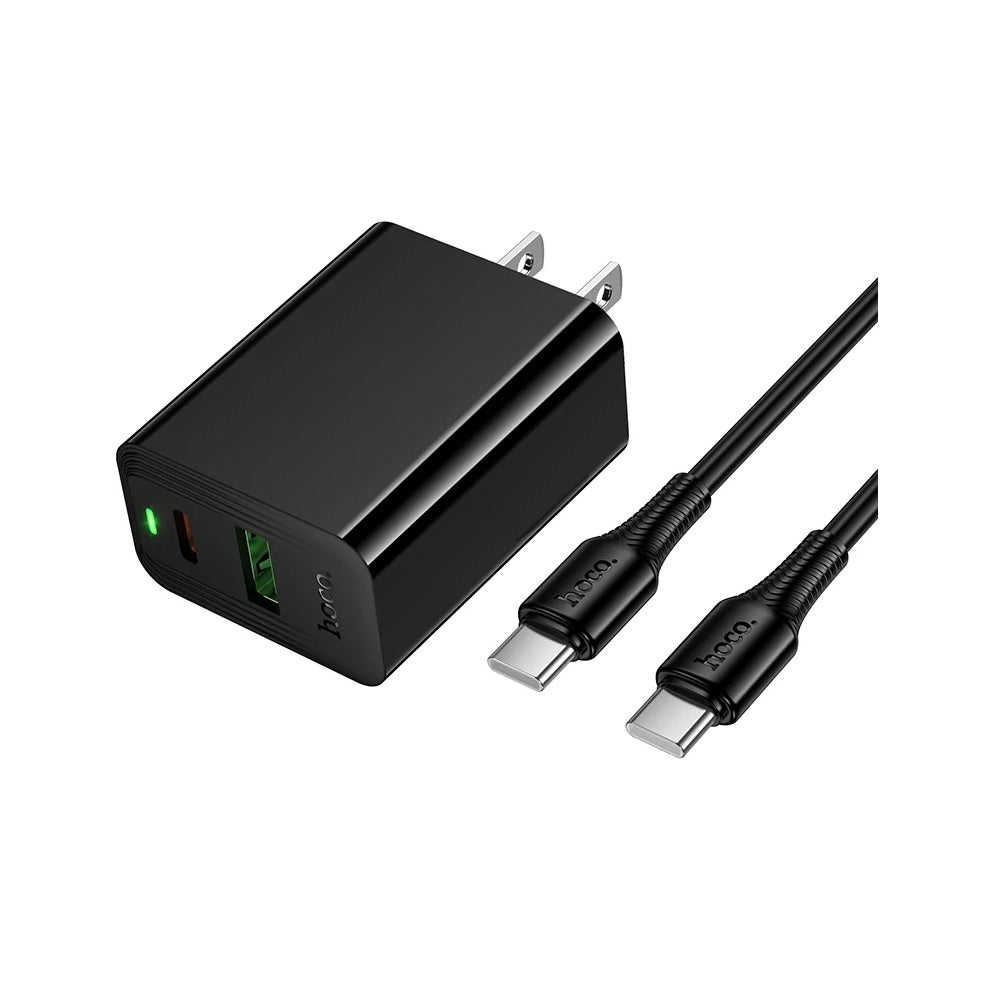 Cargador Cable Hoco CS94 Tipo C a C PD20W QC3.0 Negro