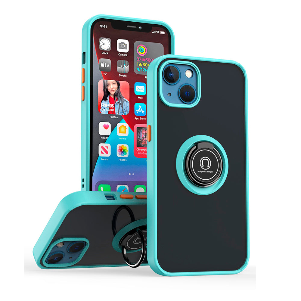 Funda para Samsung A32 Ahumado con Anillo Celeste