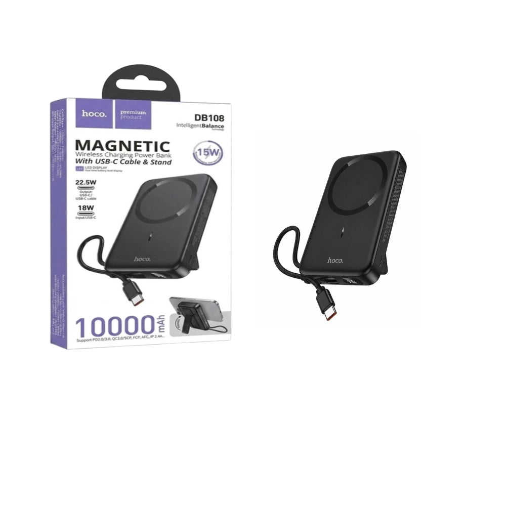 Power Bank Magsafe Pantalla 10000mAh Hoco DB108Negro