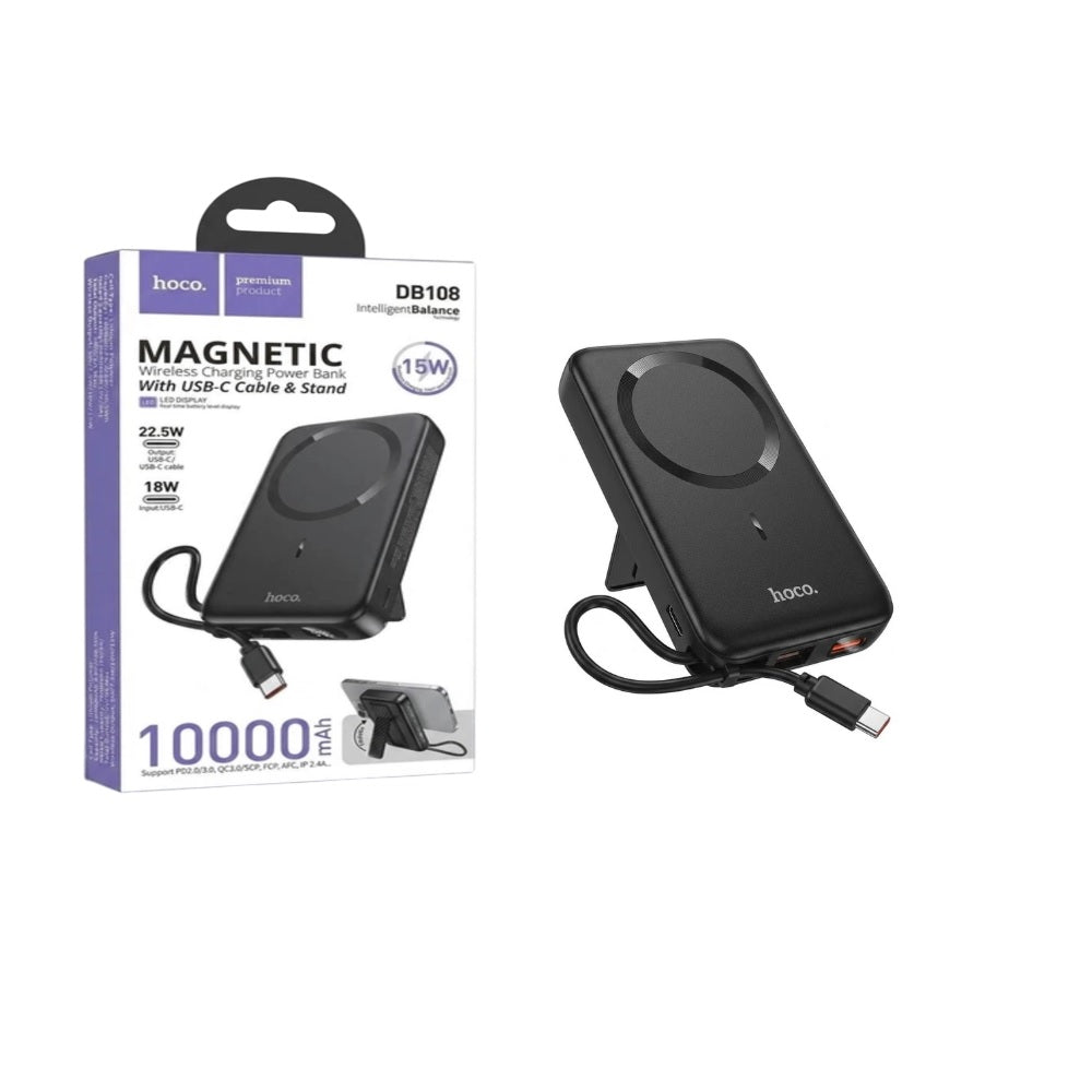 Power Bank Magsafe Pantalla 10000mAh Hoco DB108Negro