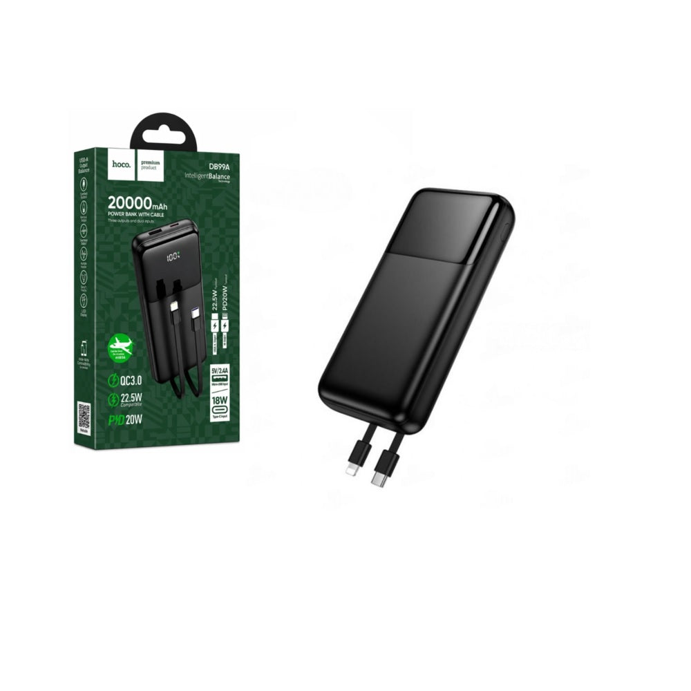 Power Bank 20000mAh Hoco DB99A PD20W 22.5W Negro