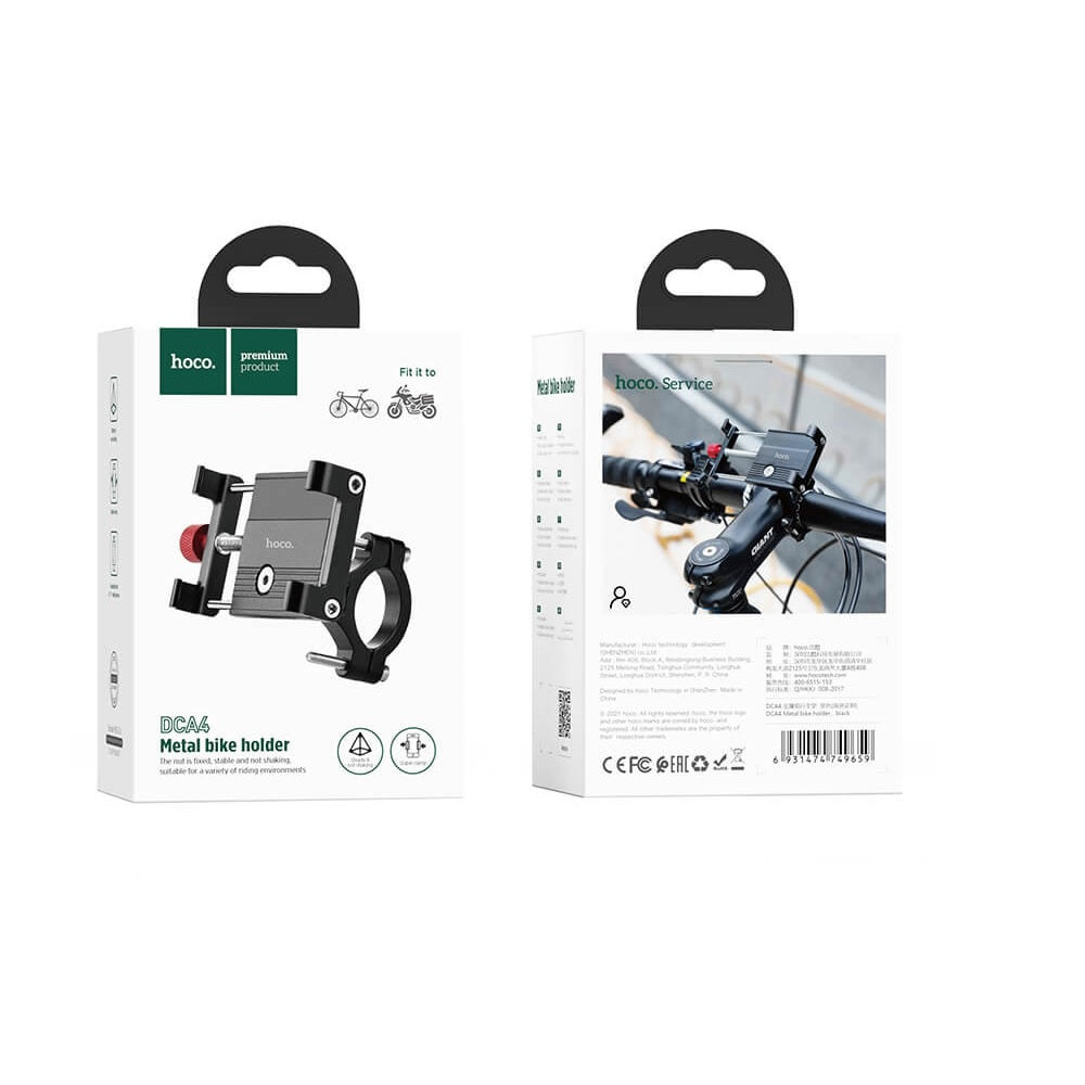 Soporte para celular Hoco DCA4 Moto ManubrioNegro