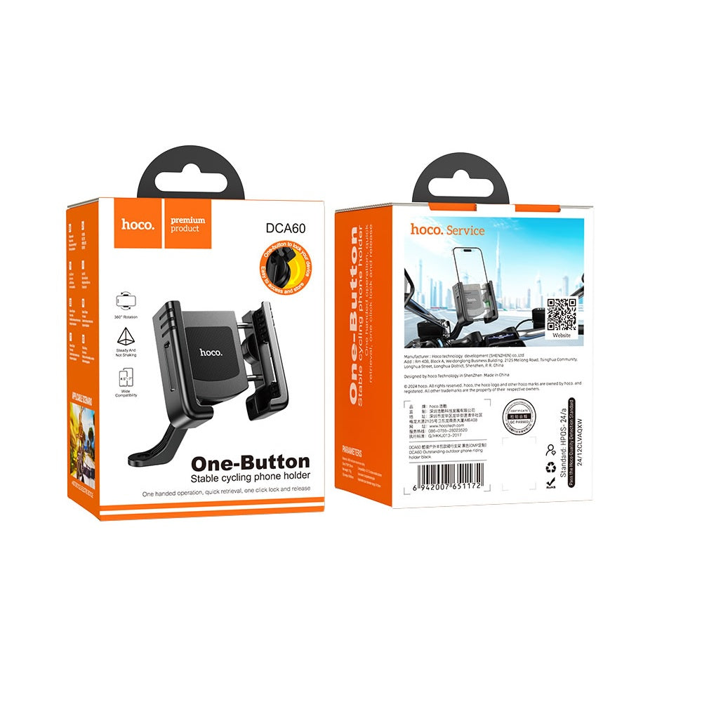 Soporte para celular Hoco DCA60 Grip PortatilNegro