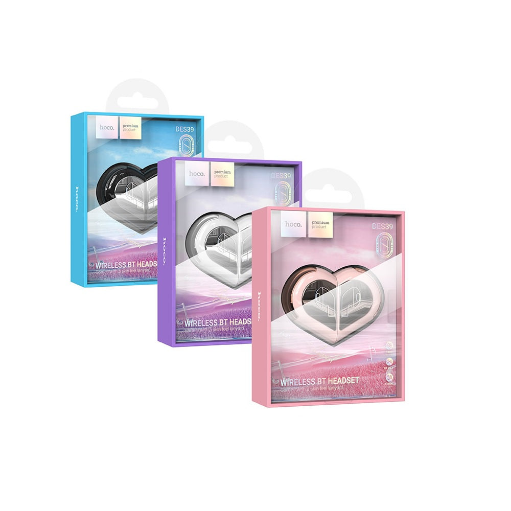 Audífonos Inalambricos Hoco DES39 Bluetooth Corazon Blanco