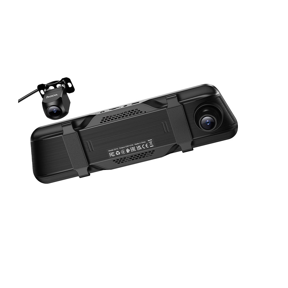 Camara Espejo Retrovisor Hoco DV16 Dash Cam Dual Negro