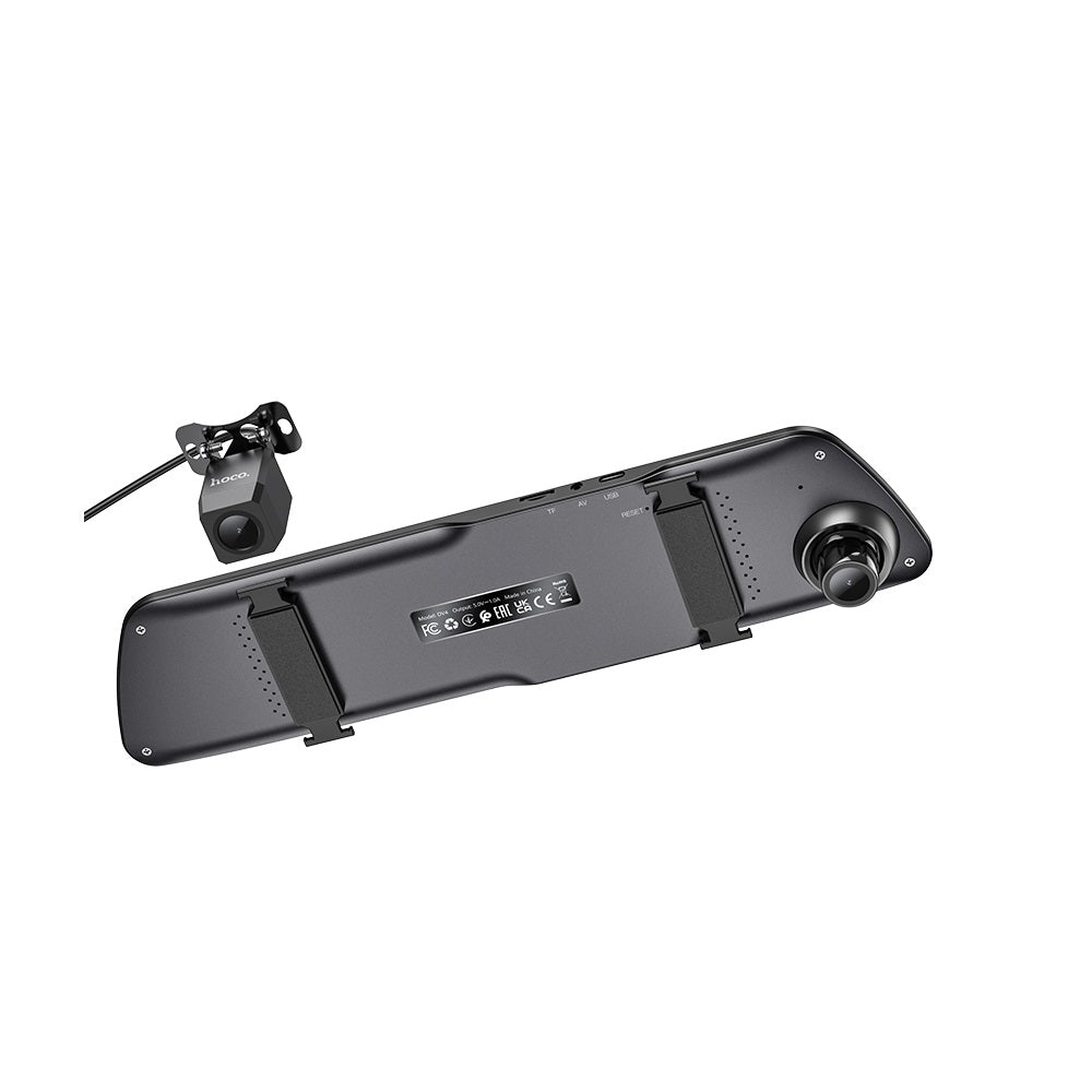 Camara Espejo Retrovisor Hoco DV4 Dash Cam Dual Negro