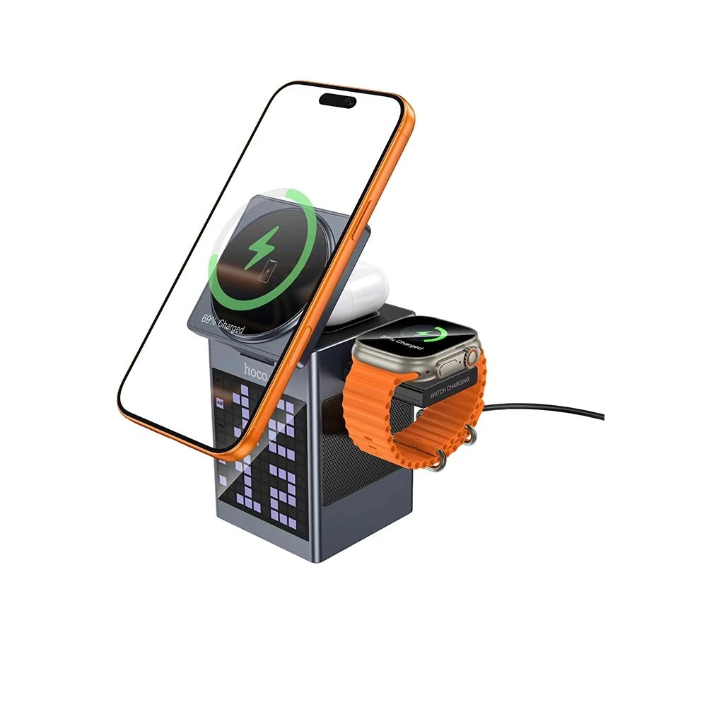 Cargador Multifuncional Hoco DWQ04 Estacion Carga Negro