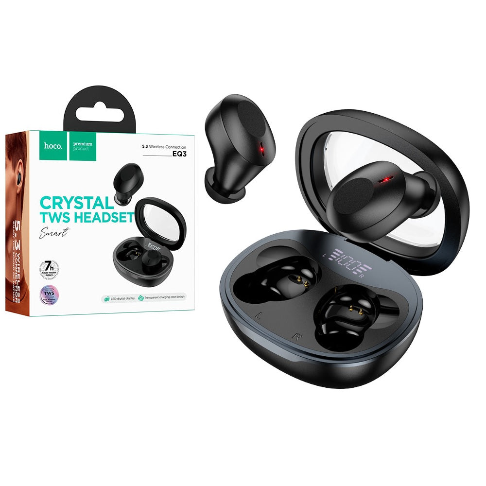 Audifonos Bluetooth InalambricosHoco EQ3 Pantalla LED Negro