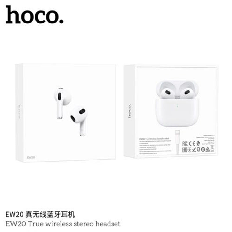 Audífonos Bluetooth V5,3 Hoco EW20 Blanco Inalámbrico