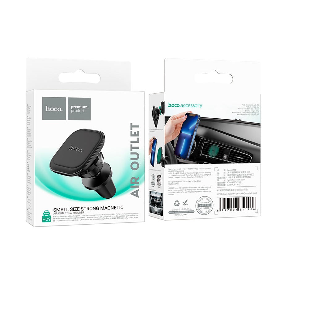 Soporte Magnetico Auto Hoco H29 Salida de aire Negro