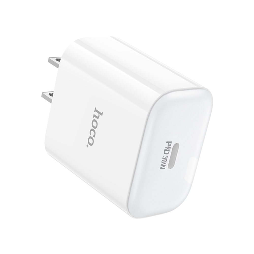 Cargador Hoco C76 Pro Majestic Tipo C Carga Rapida PD30W Blanco