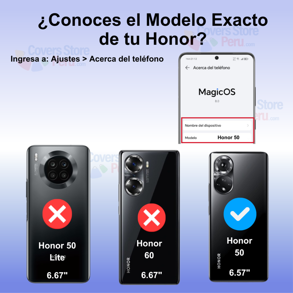 Funda Case para Honor 50 Ahumado Anillo Verde