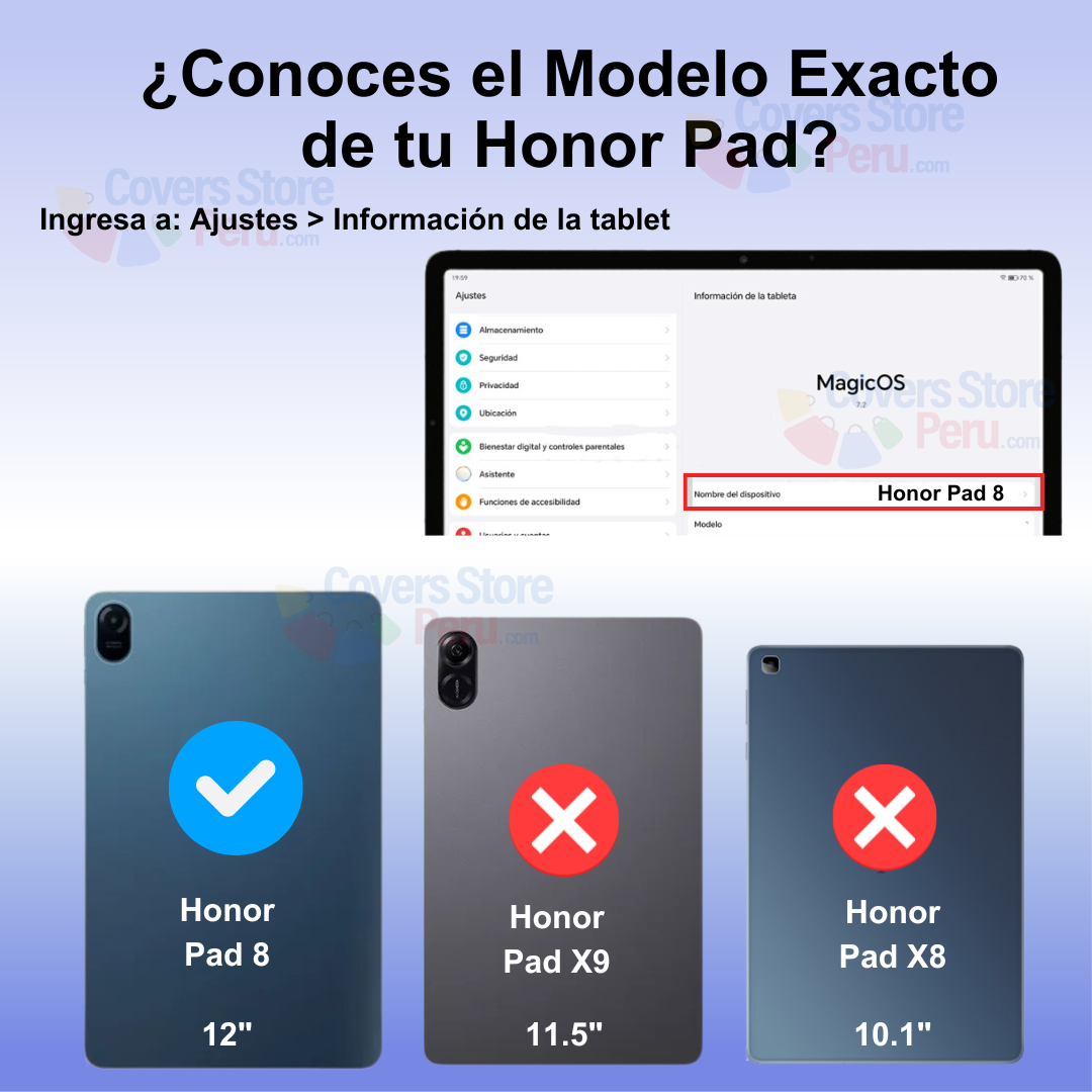 Funda para Honor Pad 8 12" Imantada+ Portalápiz Azul