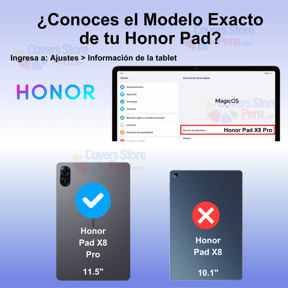 Funda para Honor Pad X8 Pro 11.5" Imantada Azul