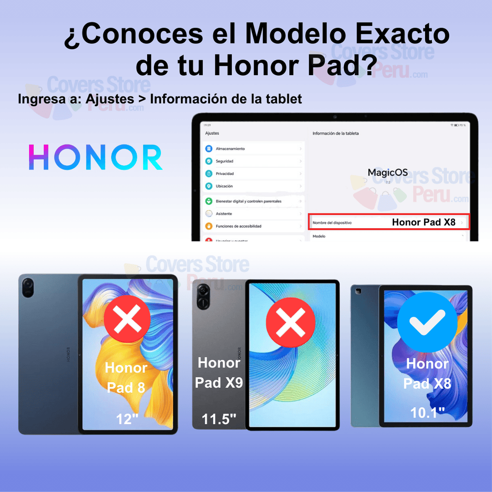 Mica para Honor X8 10.1" de Vidrio Templado Antishock