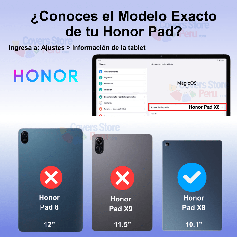 Funda para Honor x8 Gomas con Parante Negra