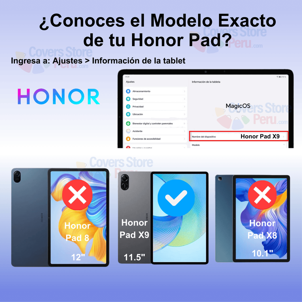 Mica para Honor Pad X9 de Vidrio Templado Antishock