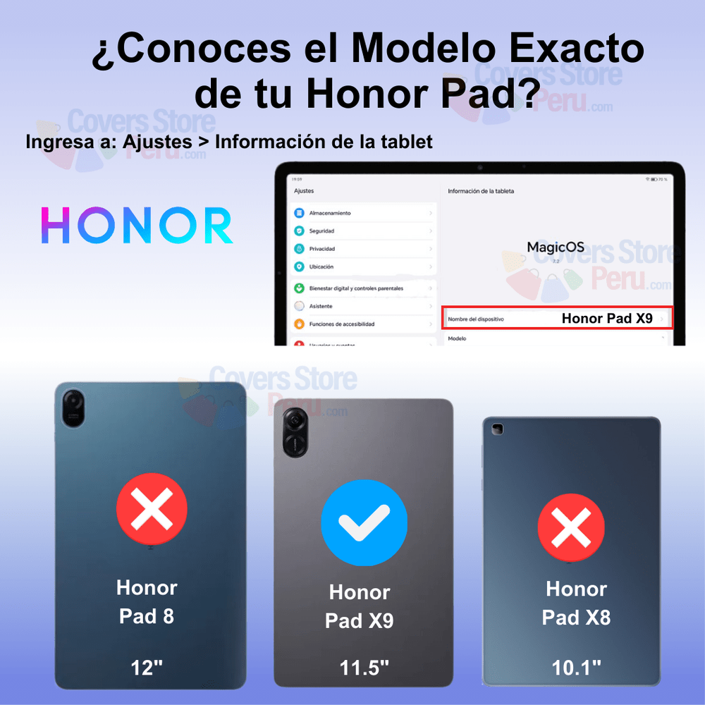 Funda para Honor X9 Magnética 360° + portalápiz Celeste