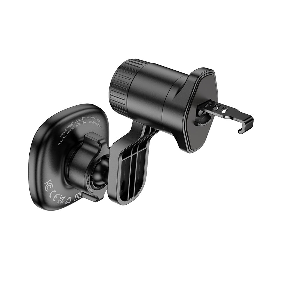 Soporte Magnetico Auto Hoco HW30 Carga Inalambrica VentilaNegro