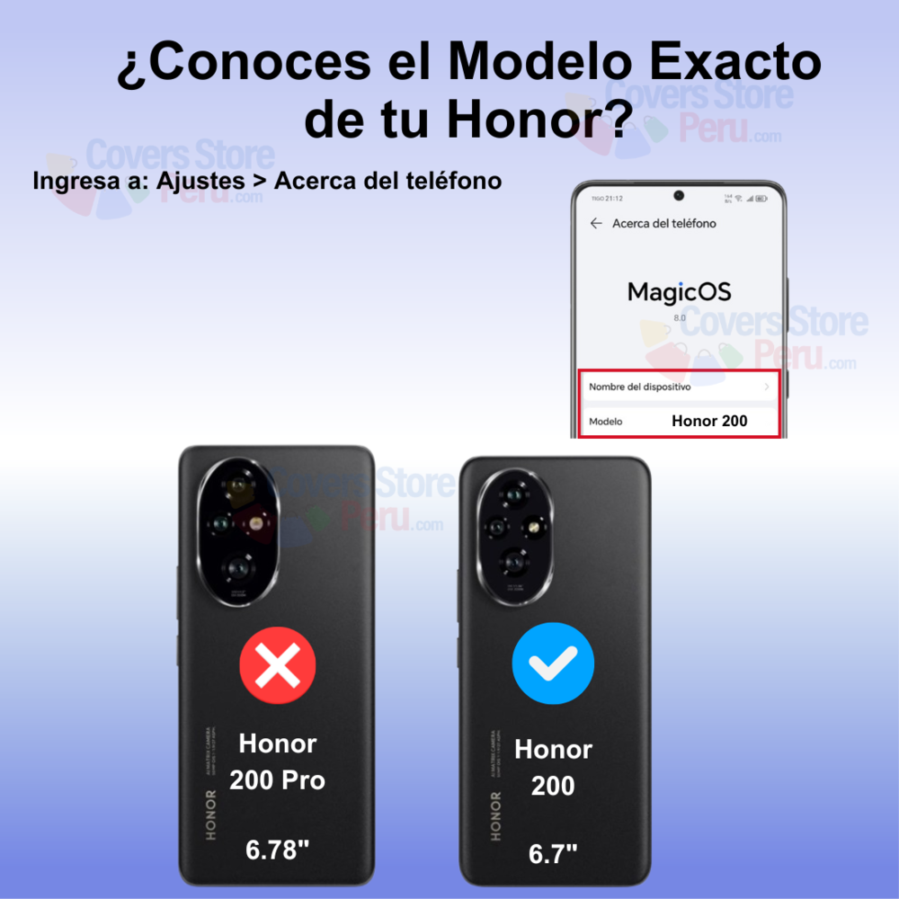 Funda Case para Honor 200 Flip Cover Azul