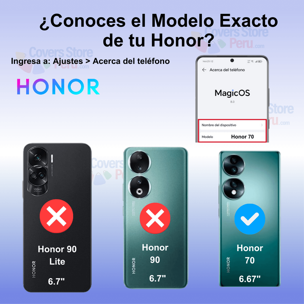 Funda para Honor 70 5G TPU con esquinas reforzadas
