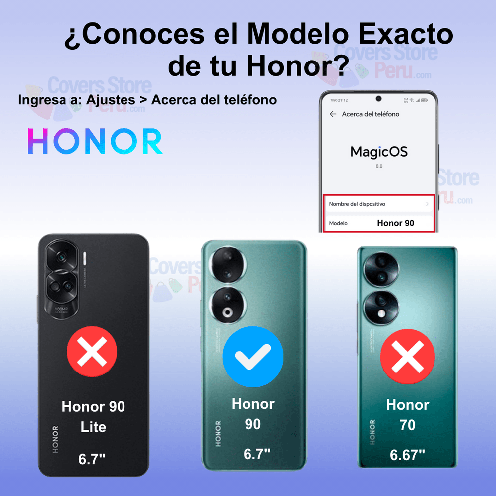 Funda para Honor 90 TPU con esquinas reforzadas