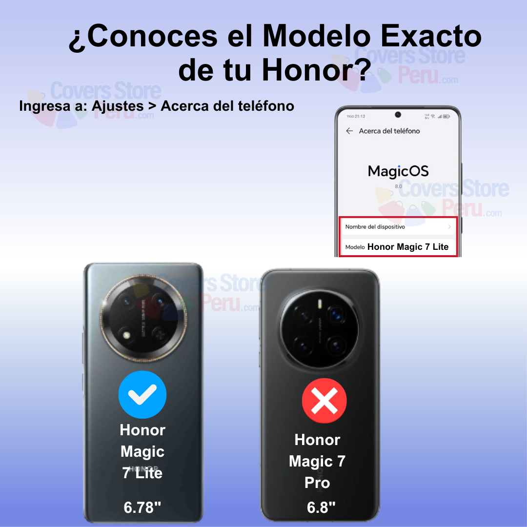 Funda para Honor Magic 7 Lite TPU 100% Transparente