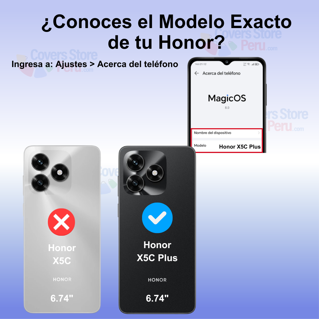 Funda Case para Honor X5C Plus Anillo Metálico Azul