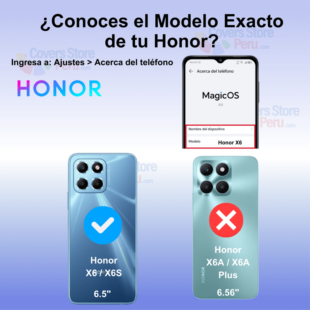 Funda Case para Honor X6S Flip Cover Negro Antishock