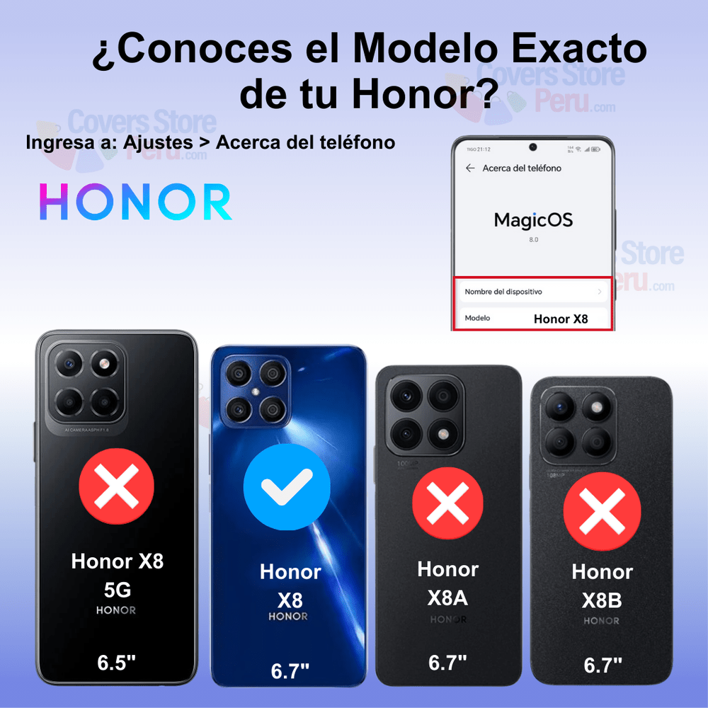 Funda Case para Honor X8 Flip Cover Negro Antishock