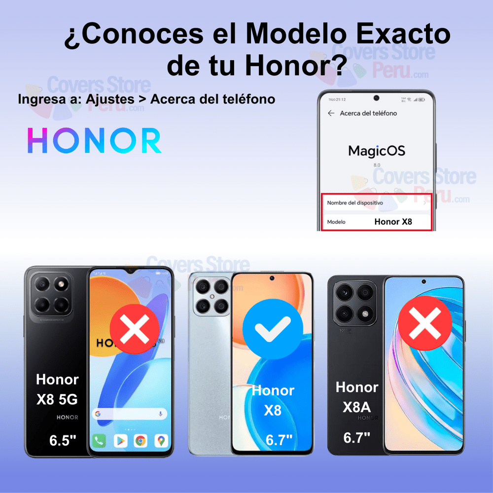 Mica Protector para Honor X8 4G Vidrio Templado OG
