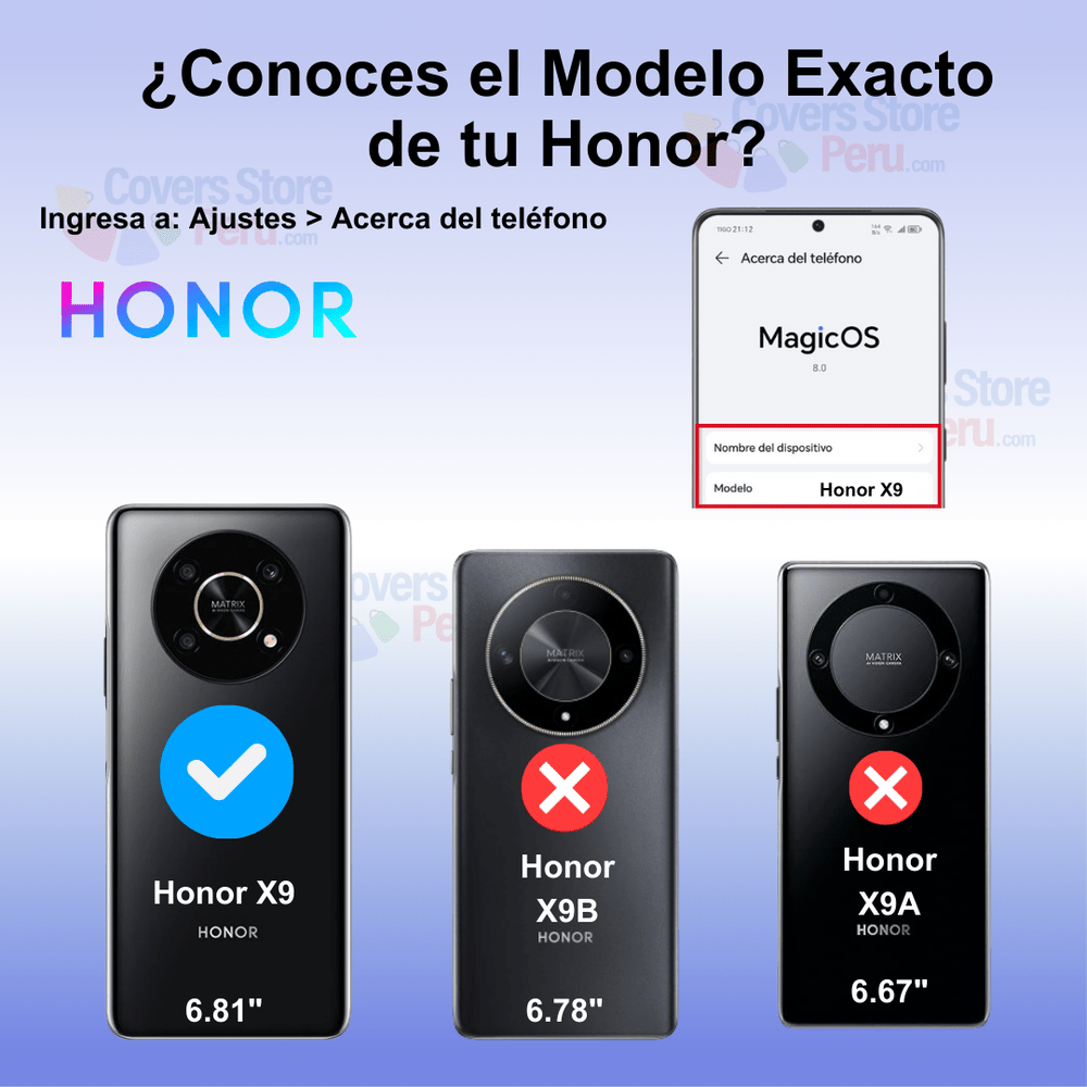 Funda para Honor X9 TPU 100% Transparente Antishock