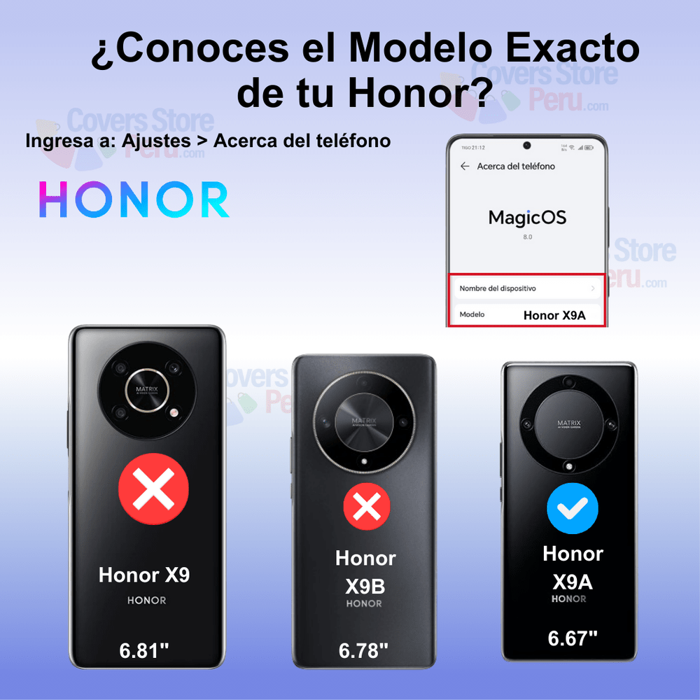 Funda Case para Honor X9A Flip Cover Azul Antishock
