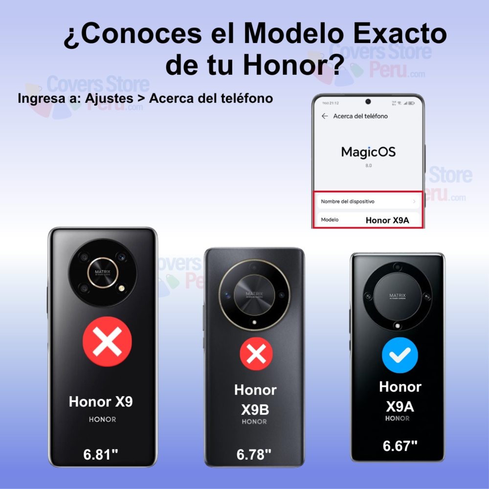 Funda para Honor X9A Ahumado con Anillo Rojo Antishock