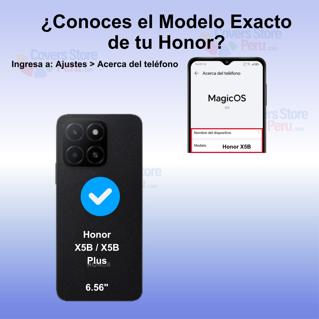 Funda Case para Honor X5B Plus Jelly Pearl Negro