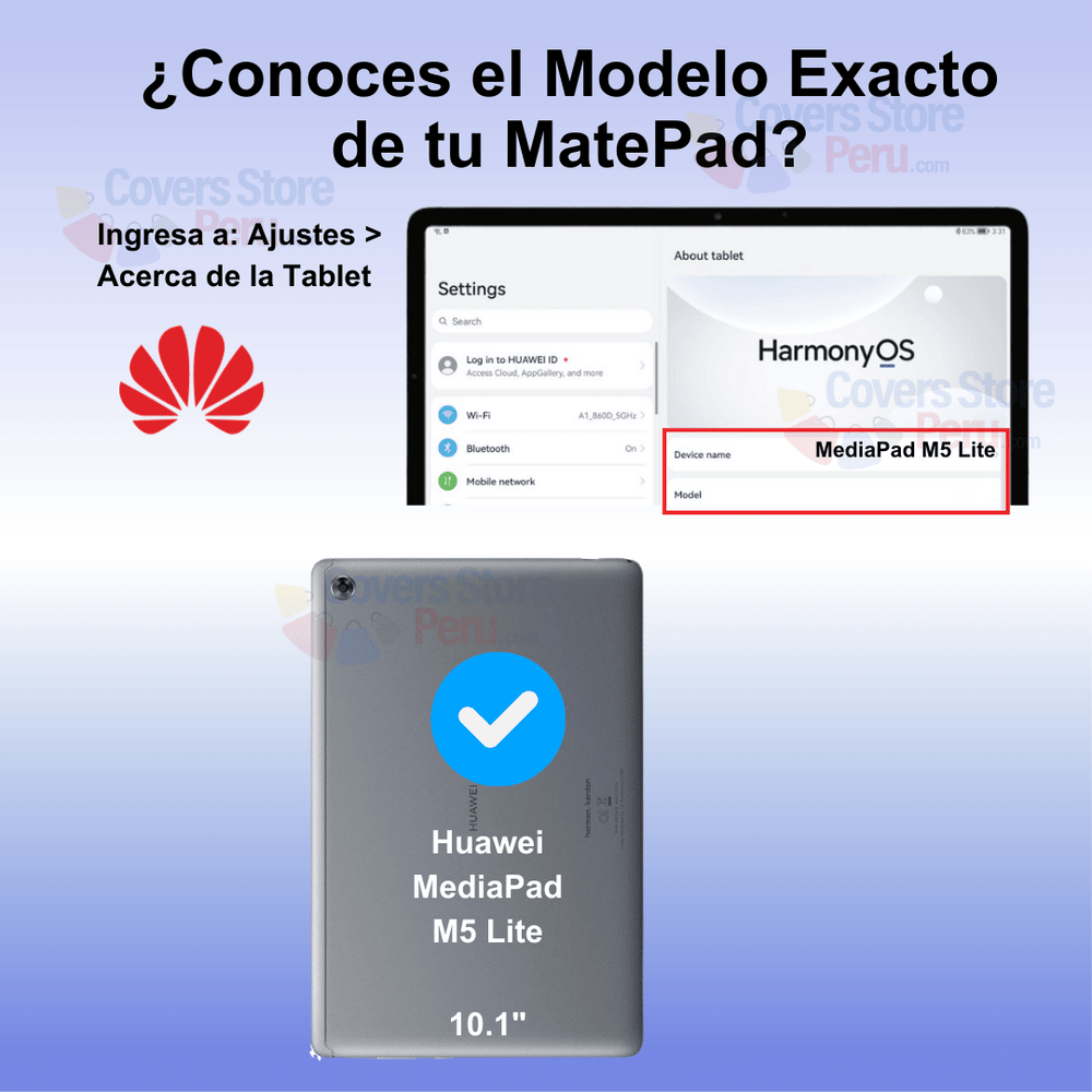 Combo Funda de Huawei MediaPad M5 Lite 360° Morado + Mica
