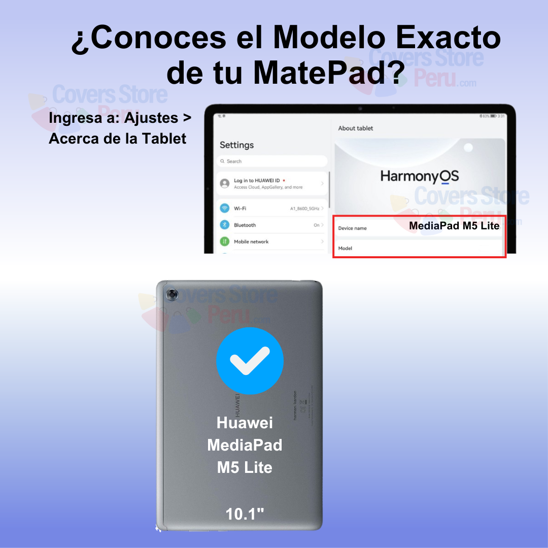 Funda para Huawei MediaPad M5 Lite 10.1" Gomas 360 Azul