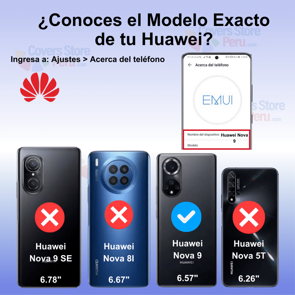 Funda para Huawei Nova 9 TPU 100% Transparente Antishock