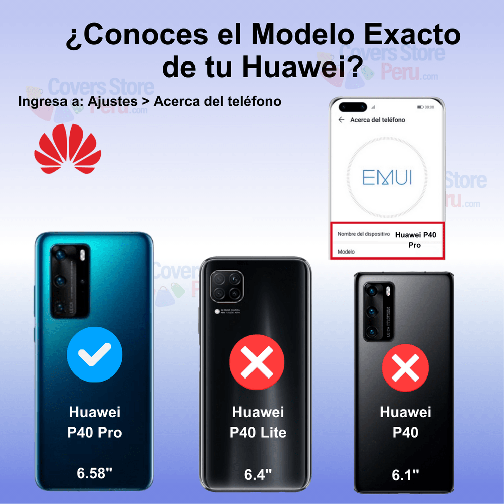 Funda Case para Huawei P40 Pro Ahumado Mate Azul Antishock