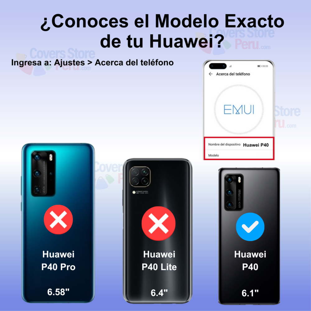 Funda para Huawei P40 TPU con esquinas reforzadas