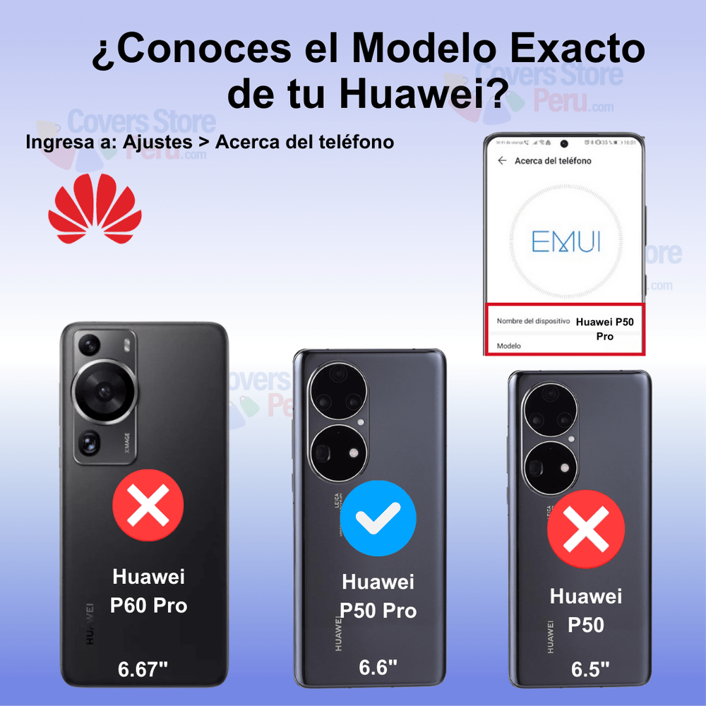 Funda Case para Huawei P50 Pro Space Original Transparente