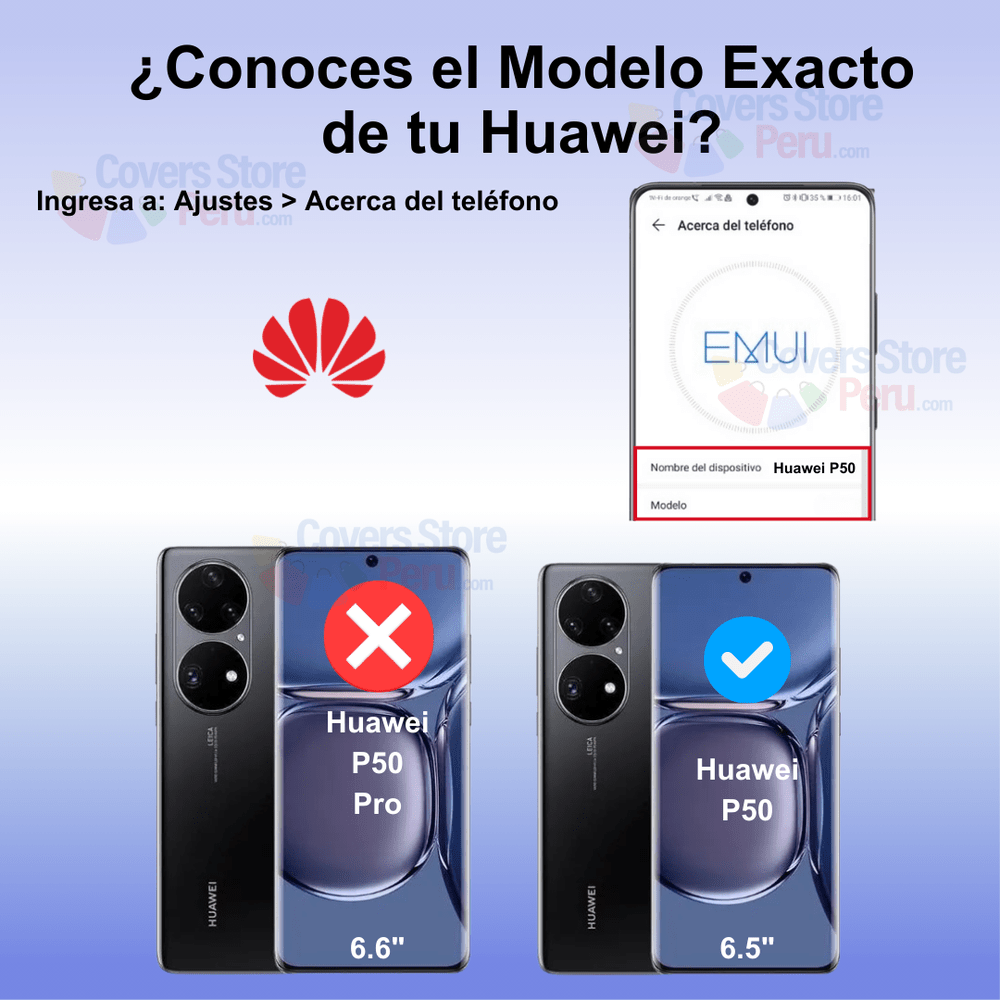 Mica para Huawei P50 Protector de Pantalla de Vidrio 9D