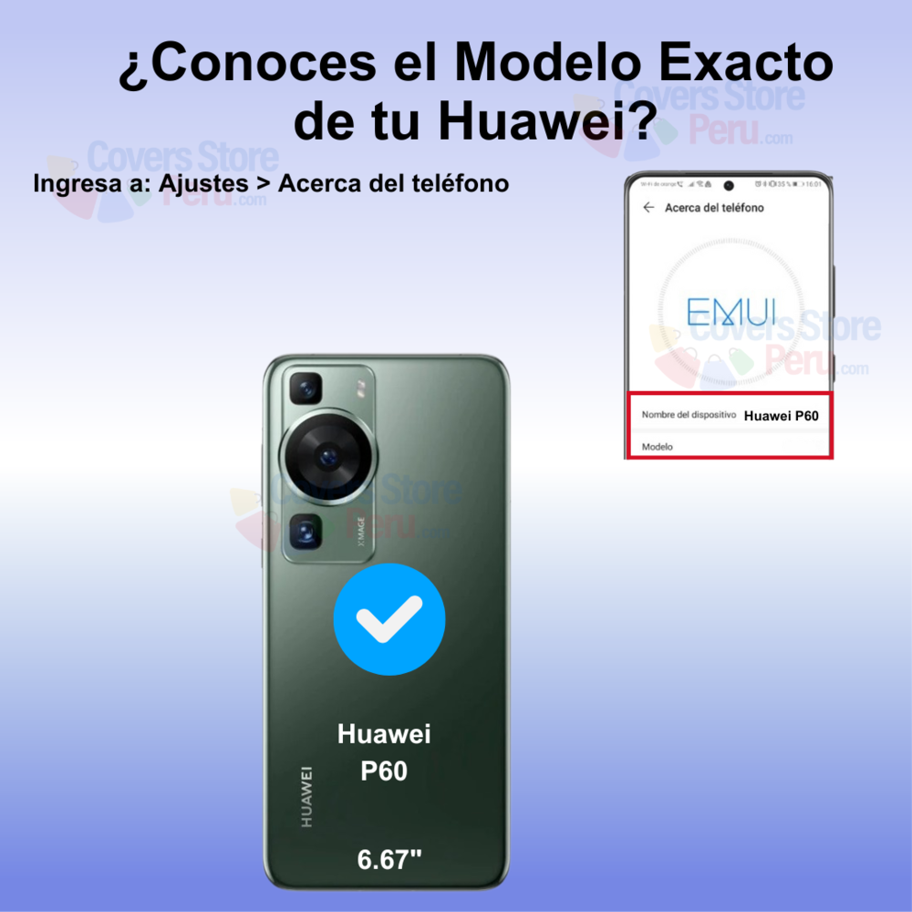 Funda para Huawei P60 Ahumado con Anillo Rojo Antishock