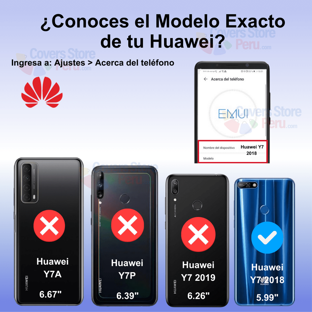 Funda Case para Huawei Y7 2018 Flip Cover Negro Antishock