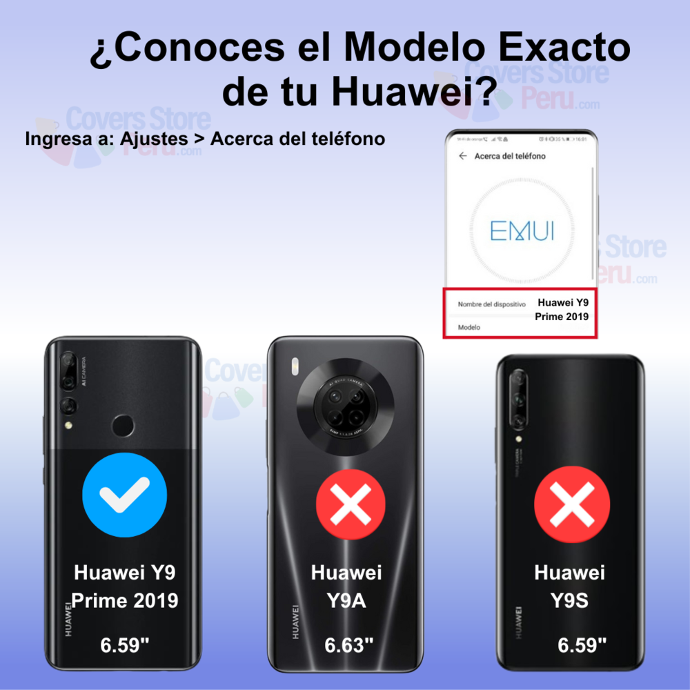 Funda para Huawei Y9 Prime 2019 Space Original Transparente