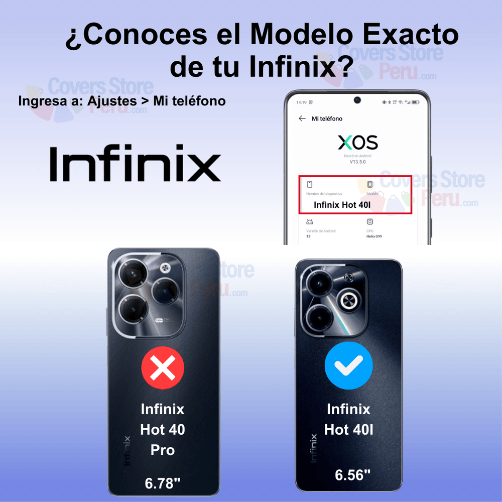Funda para Infinix Hot 40I Soft Feeling Antishock Azul