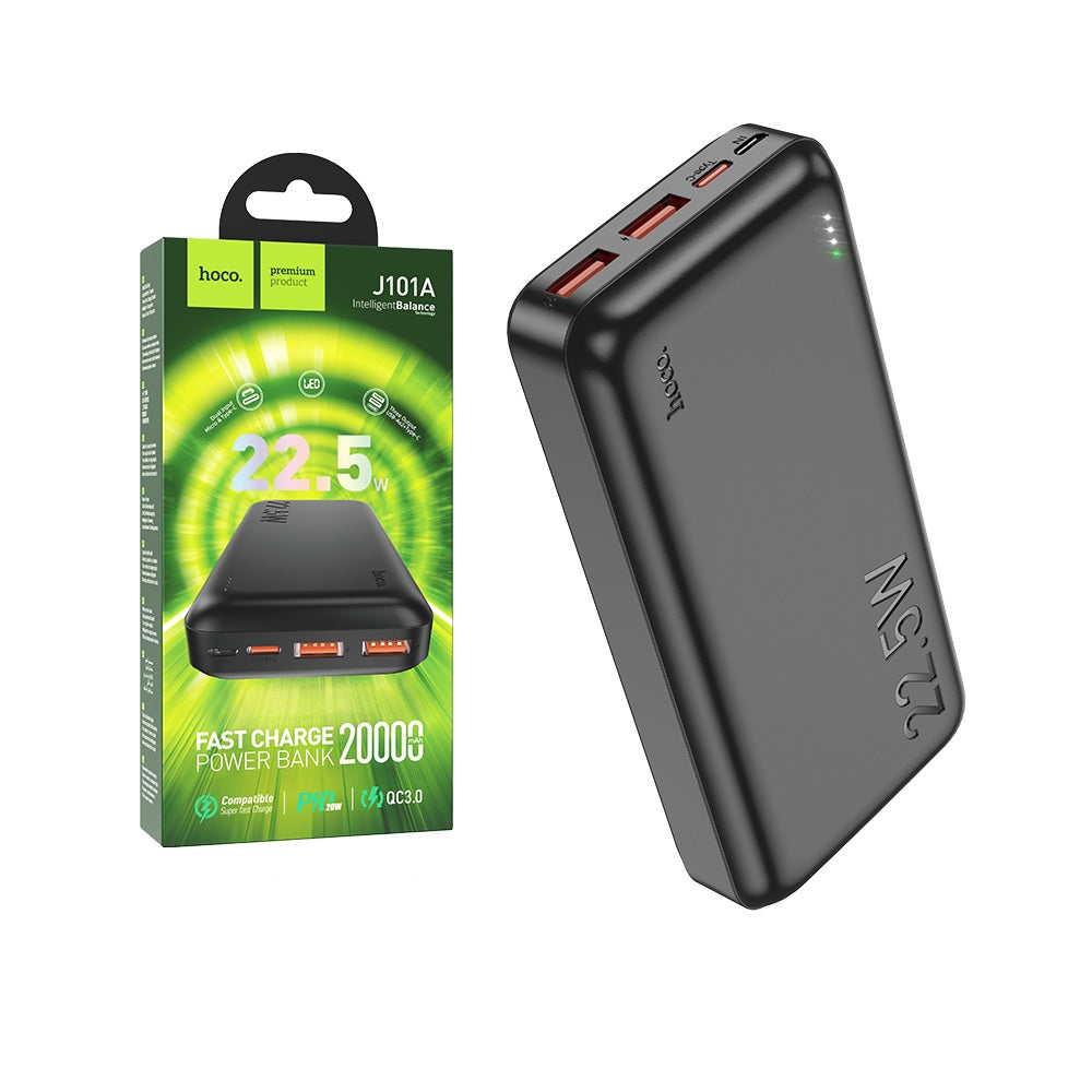Power Bank 20000mAh Hoco J101A 22.5W Carga Rapida Negro