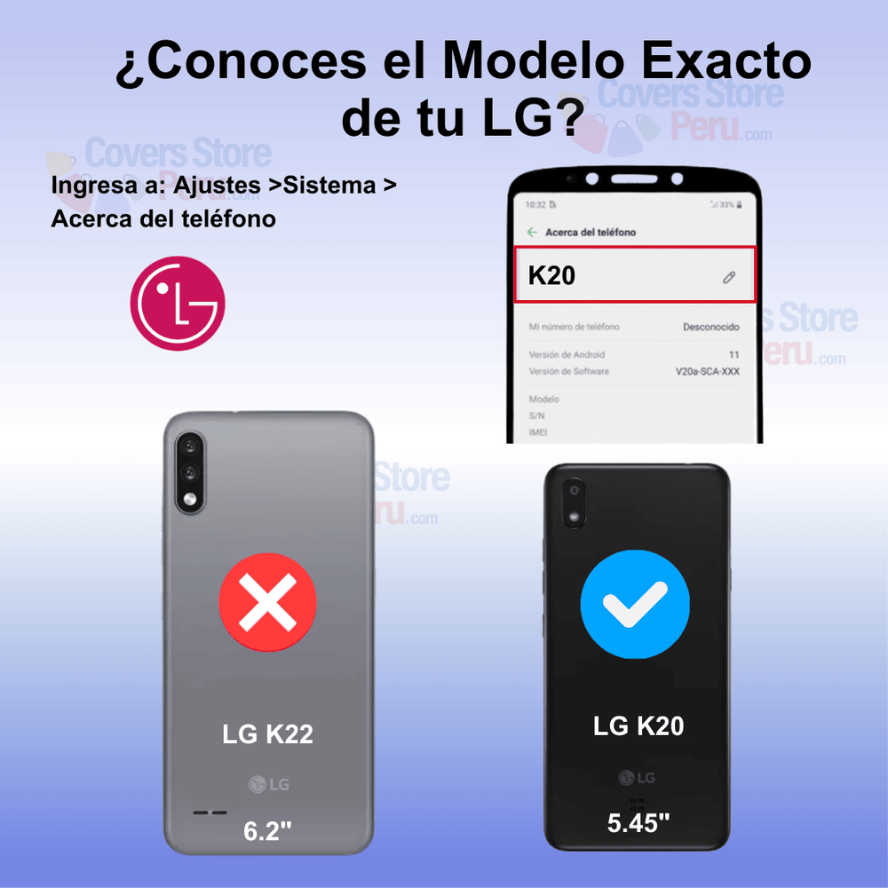 Funda Case para Lg K20 2019 TPU 100% Transparente Antishock