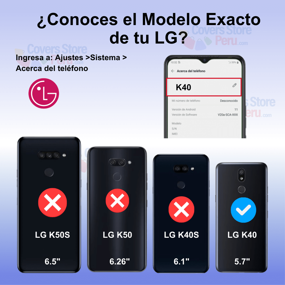 Funda Case para Lg K40 TPU 100% Transparente Antishock